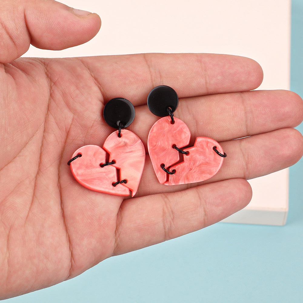 Wholesale Halloween Hearts Acrylic Earrings